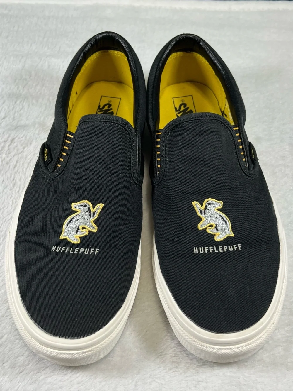 Vans x Harry Potter Hufflepuff Classic Slip-On Shoes with Hufflepuff Embroidery